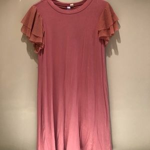 Short Sleeve Fringy Dress